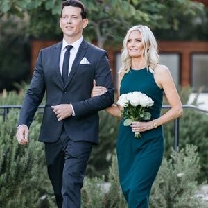 BHLDN Bridesmaid/Formal Nira Dress in Emerald Green